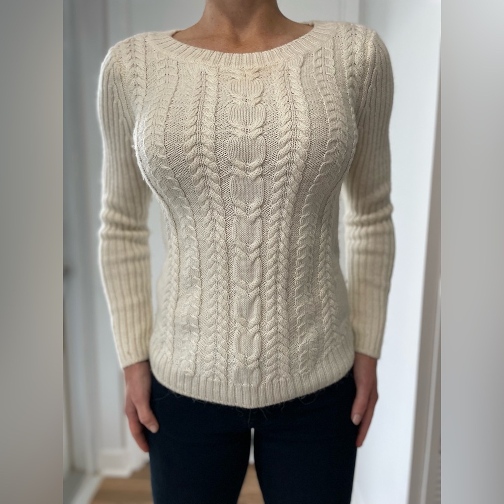 Anne Klein knit wool blouse size small